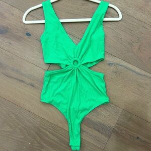 wild fable | Neon Green Cutout Bodysuit | Size S